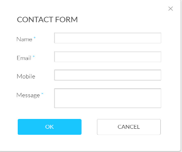 Contact form popup