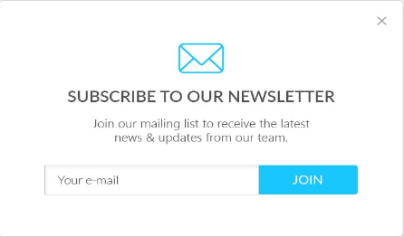 Subscription popup Subscribe to our newsletter