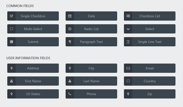 Common-fields-User-information-field-Ninja-forms-plugin