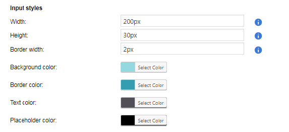 Input styles