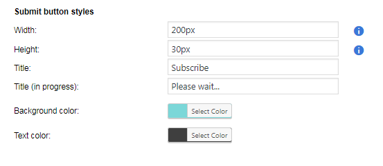 Submit button styles