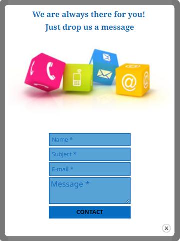 Contact form popup
