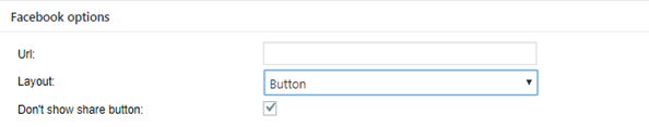 Facebook options do not show share button