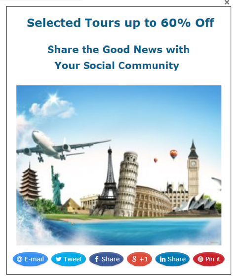 Social popup discounted tours to Europe