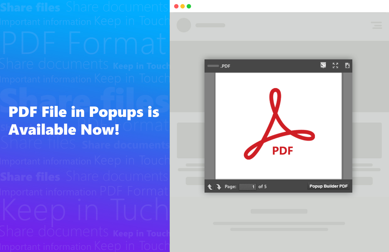 PDF File in Popups is Available Now!